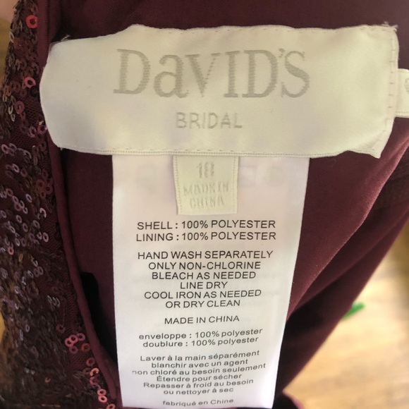 David’s Bridal Bridal Party Gown One Shoulder - Picture 5 of 6